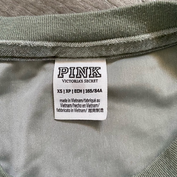 VS Pink Crop Velvet Top - Picture 3 of 4